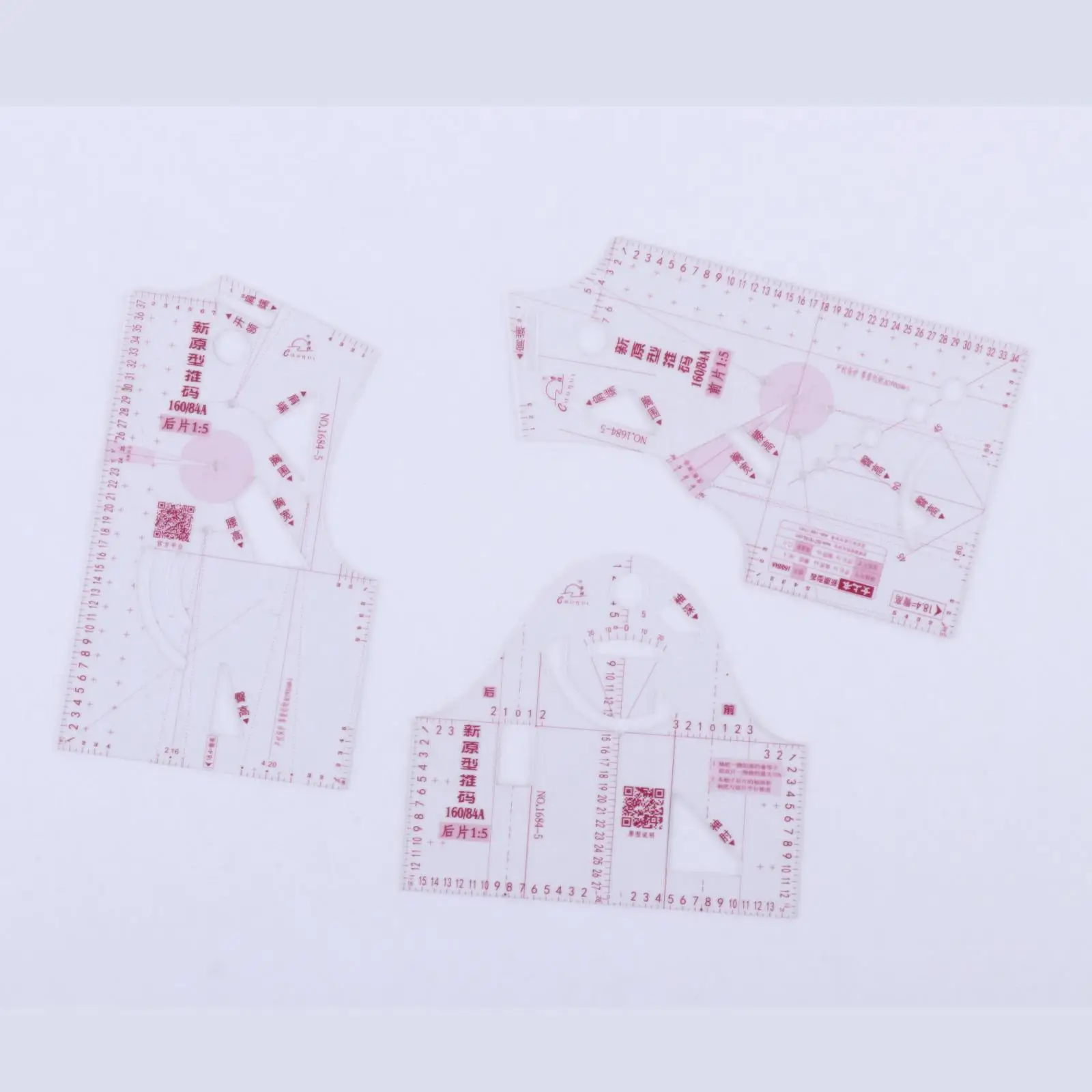 3pcs/set :5 Garment Cloth Design Ruler Templet Clothing Prototype Ruler