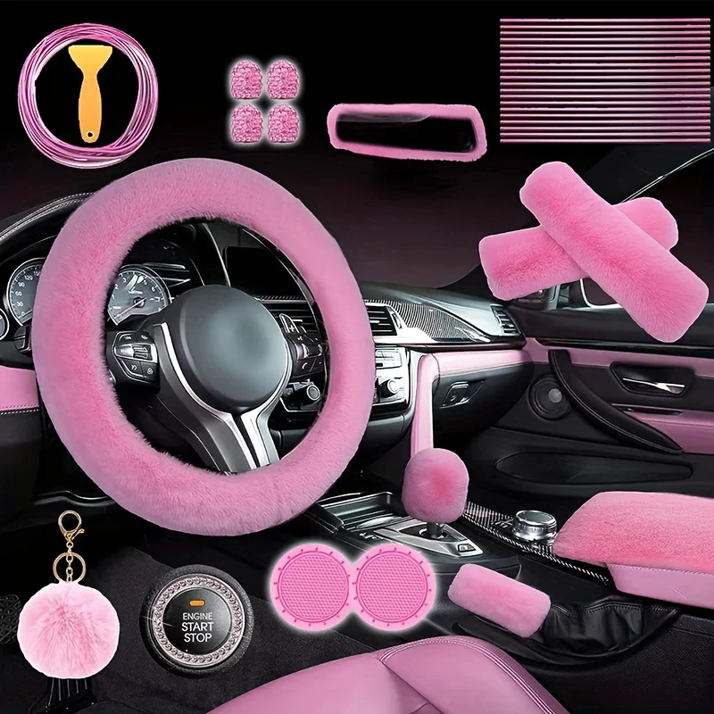 37 Piece Deluxe Car Accessory Set - Premium Polyester Interior Set