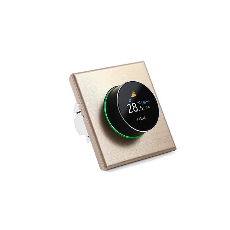 Termostato estilo perilla, controlador de unidad de bobina de ventilador Tuya, termostato inteligente Wifi, termostato Digital para habitación para aire acondicionado Central