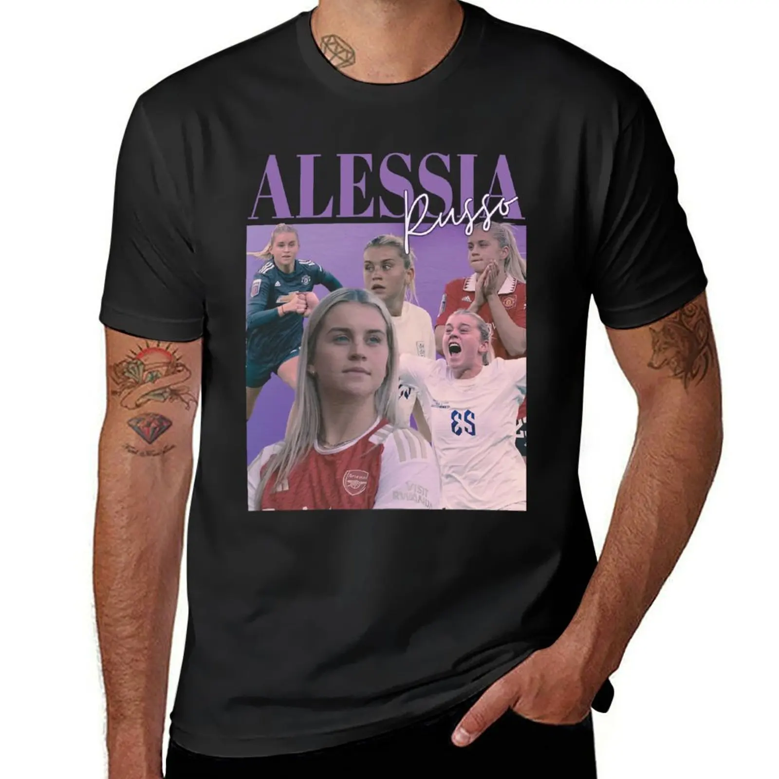 

Alessia Russo Lioness Graphic T-Shirt for a boy summer top vintage clothes Man t-shirt black t-shirts for men