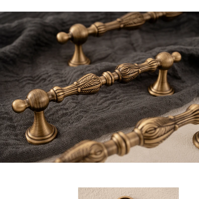 Antique brass furniture pull and drawer knob — supplier illustration 16