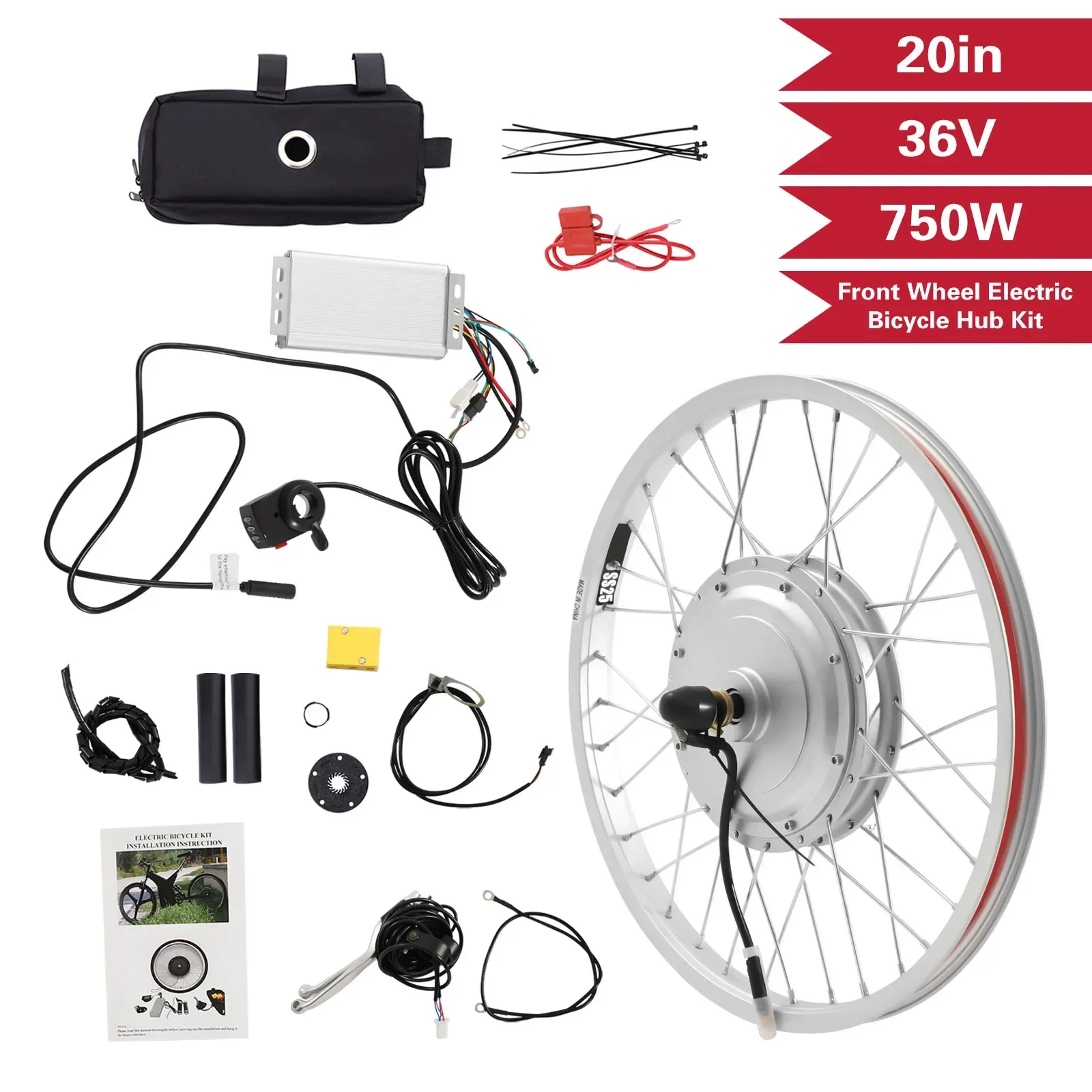 36V 750W Elektrofahrrad Vorderrad 20-Zoll Ebike Umbausatz Nabe Fahrrad Umbausatz Elektrofahrrad – Detail 3