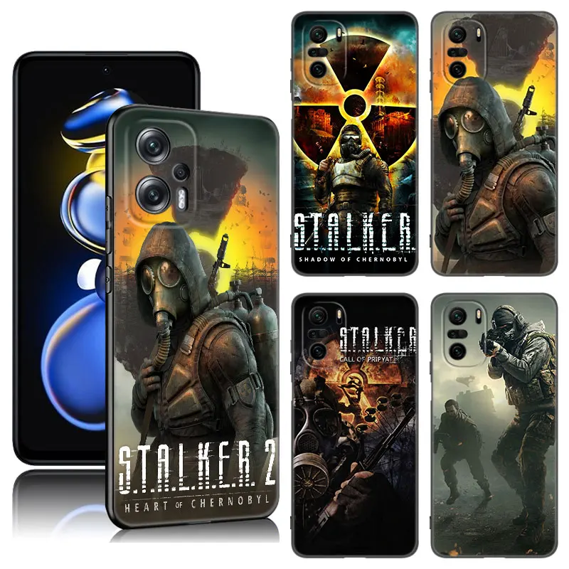 Game Stalker Clear Sky Black Silicone Phone Case For Xiaomi POCO X3 X4 NFC F5 M3 M4 M6 X5 X6 Pro F3 F4 GT 5G C55 C65 M5