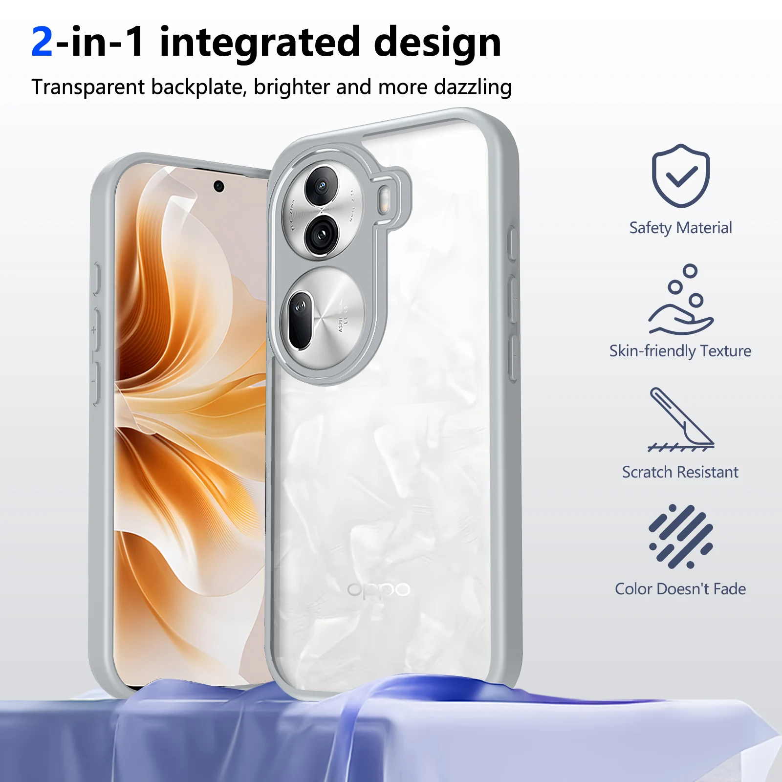 Für Oppo Reno 11 CPH2599 Fall Air Kissen Stoßfest Silikon Bumper Klar Matte Zurück Abdeckung Harte Telefon Fall für Oppo Reno11 5G