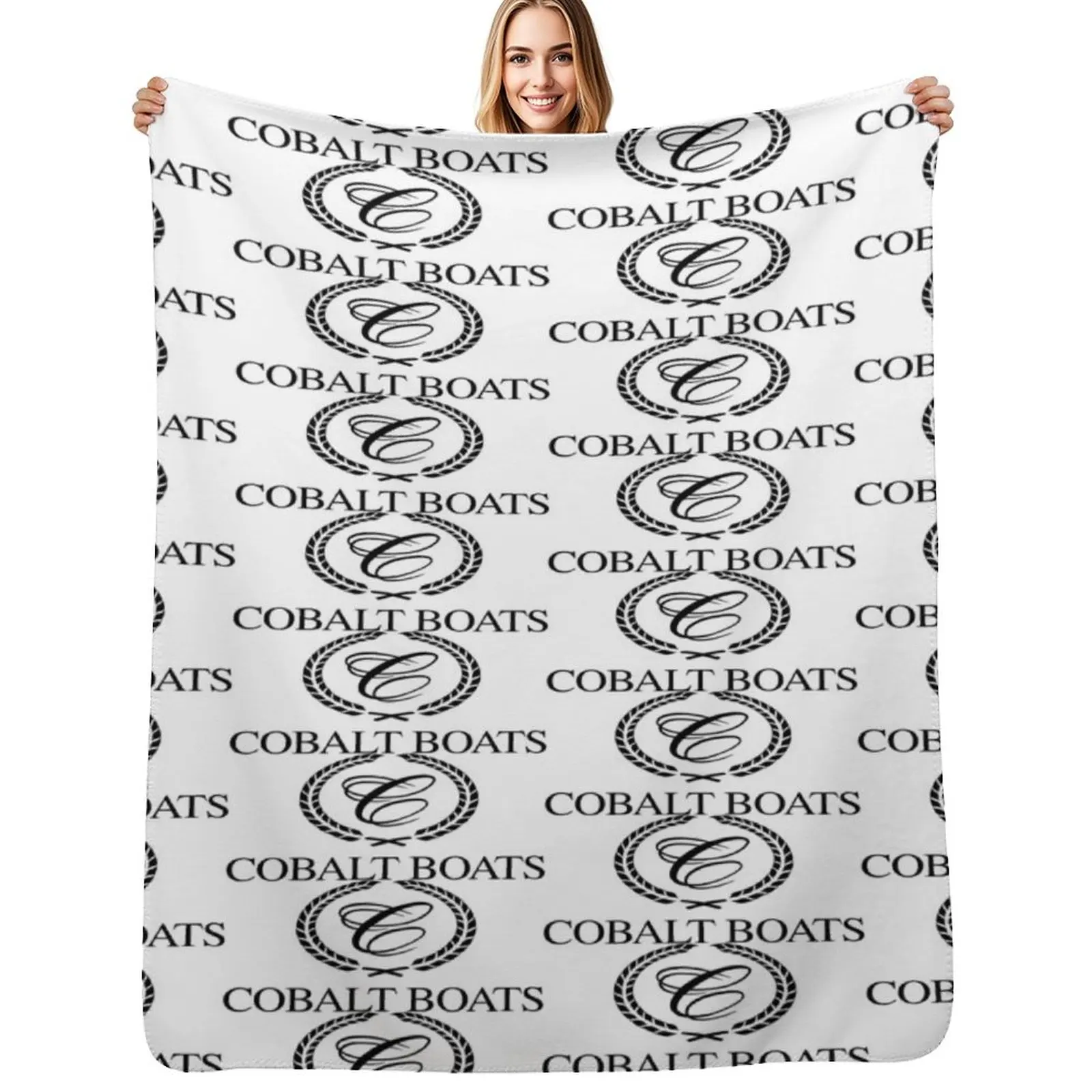 Cobalt Logo Classic Cruiser Throw Blanket No Pilling Soft Warm Blanket for Bed