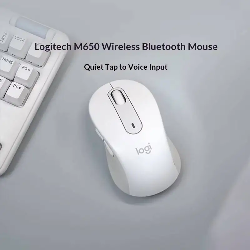 Logitech M650/M650L Wireless Ergonomic Mouse - Dual Connectivity, Sustainable Design, Silent Clicks, 10m Range