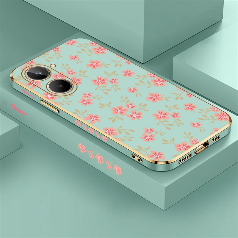 Pattern Phone Case For OPPO Realme 10 11 9i 9 Pro Plus GT2 NEO 3 Master Narzo 50A Plating Silicone Soft Shockproof Cover