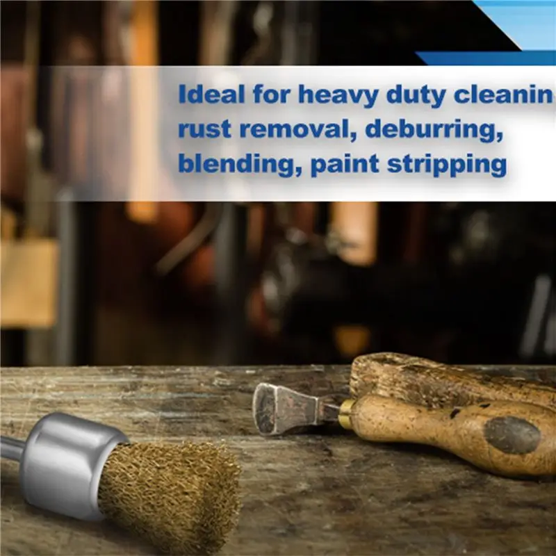 DTEN-Drill Coarse Crimped Brush Wire Brush For Drill 1/4 Inch, Removal For Rust, Paint And Scale