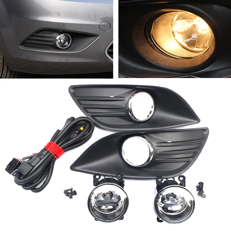 Fog Lights For  Ford Focus 2 LED Fog Light for Ford Focus MK2 2009-2011 Headlight Fog Lamp Cover Grille Bezel Harness