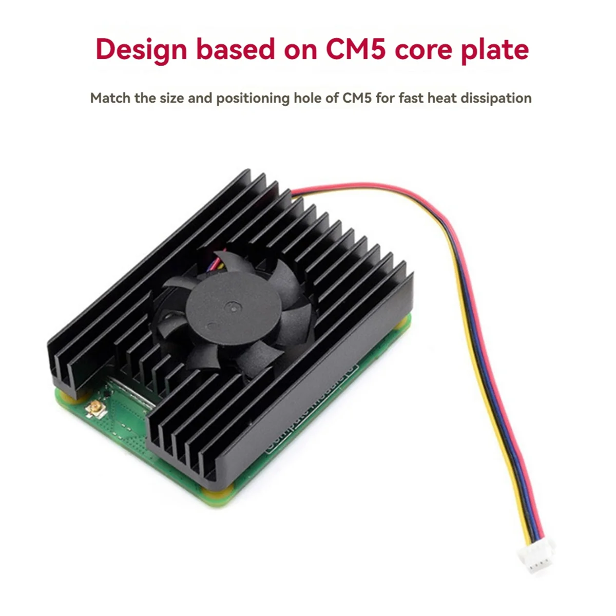 

Вентилятор охлаждения A46U 3007 для Raspberry Pi Compute Module 5, 5В, 8000 об/мин, с ШИМ-управлением, радиатор из алюминиевого сплава для CM5