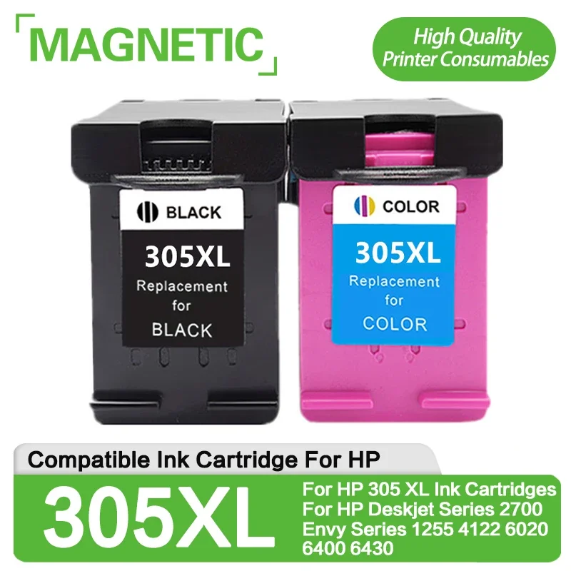 cartuchos de tinta remanufaturados compativeis com hp 305 xl deskjet serie 2700 serie envy 1255 4122 6020 6400 6430 novo 01