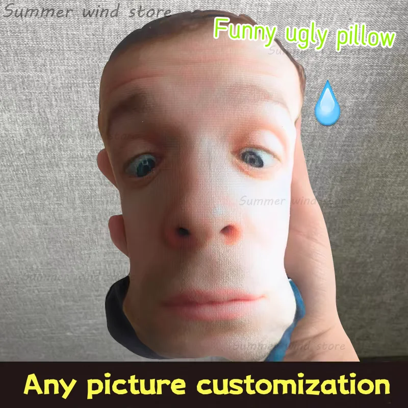 اصنع وسائد قبيحة مضحكة للأصدقاء أو الحيوانات الأليفة. تخصيص الوسائد مع الصور. تحويل الناس المفضلون أو الكراهية إلى الوسائد.