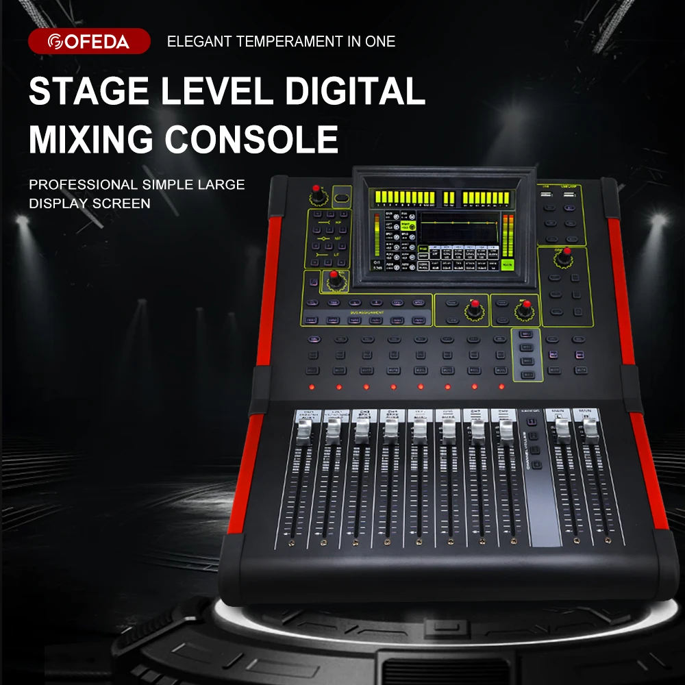 DM12 Professional 12-канальный цифровой микшер Audio Pro Speaker Pro Audio Профессиональный громкоговоритель Dj-микшер