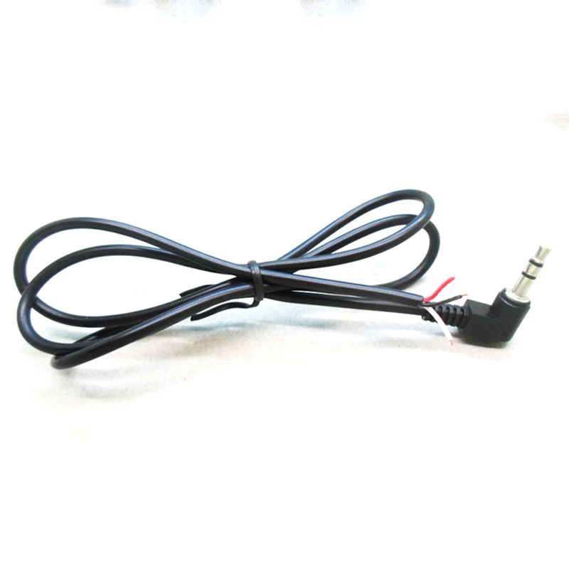 Cltgxdd 1Piece 3.5MM Earphones With 90 Degree Elbow Three Section 3-wire Plug And Wire Need To Be Soldered 50/95CM Headset
