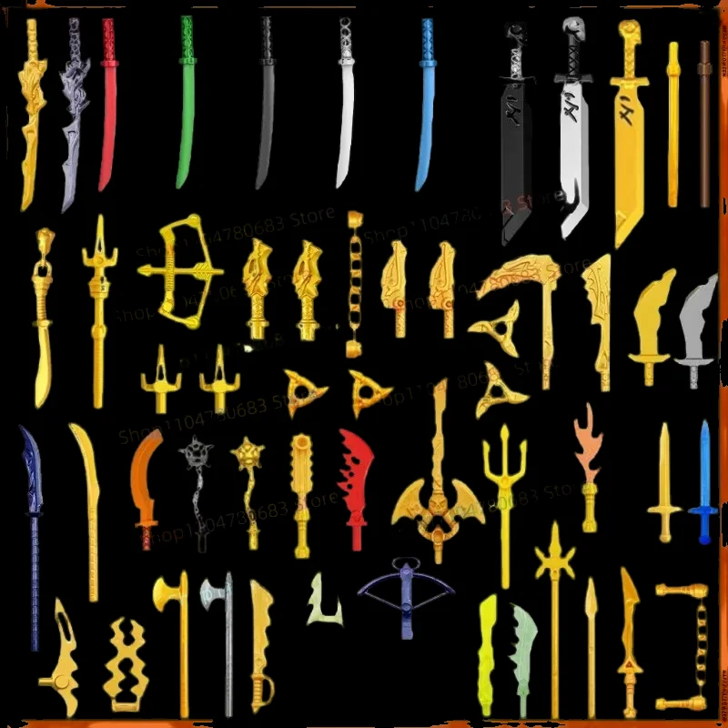 Moc blocos de construção elementos mestre pacote engrenagem ninja acessórios mini figura montagem modelo exibição anime tv brinquedo decorativo presente