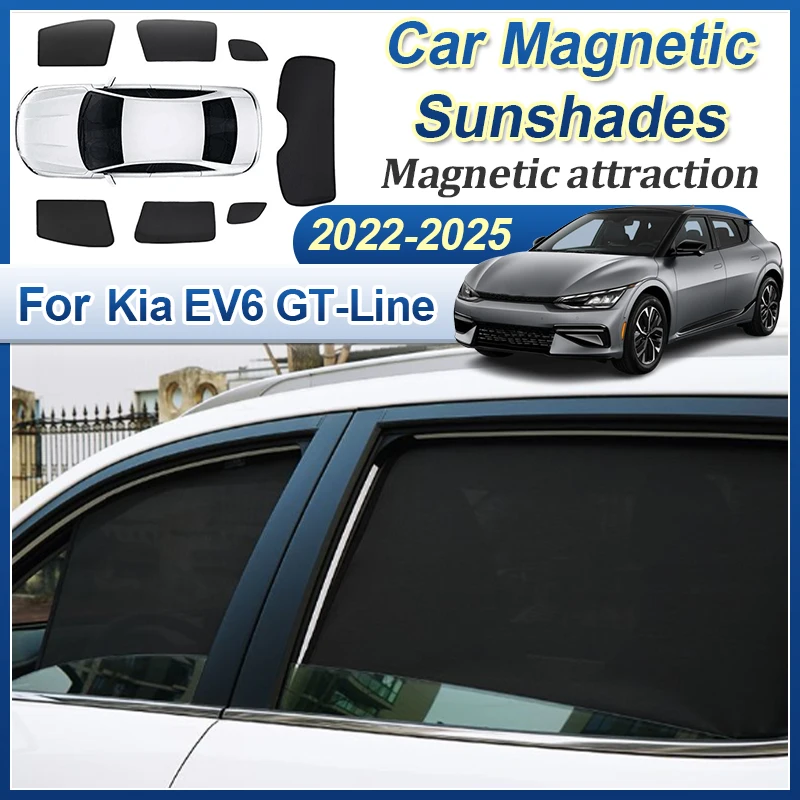 

Для Kia EV6 GT Line CV 2022-2025: Аксессуары, автомобильные складные солнцезащитные козырьки на лобовое стекло, защита от УФ-лучей, аксессуары для окон автомобиля