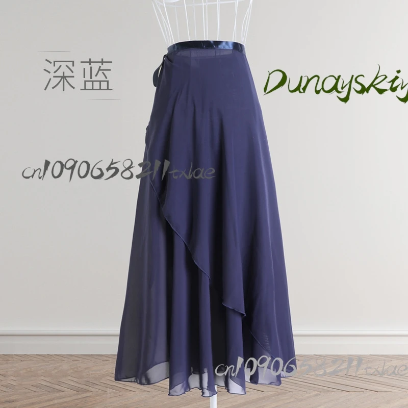 تنورة باليه للبالغين - تنورة شيفون ملفوفة من أجل ممارسة الرقص وحفلات الهالوين