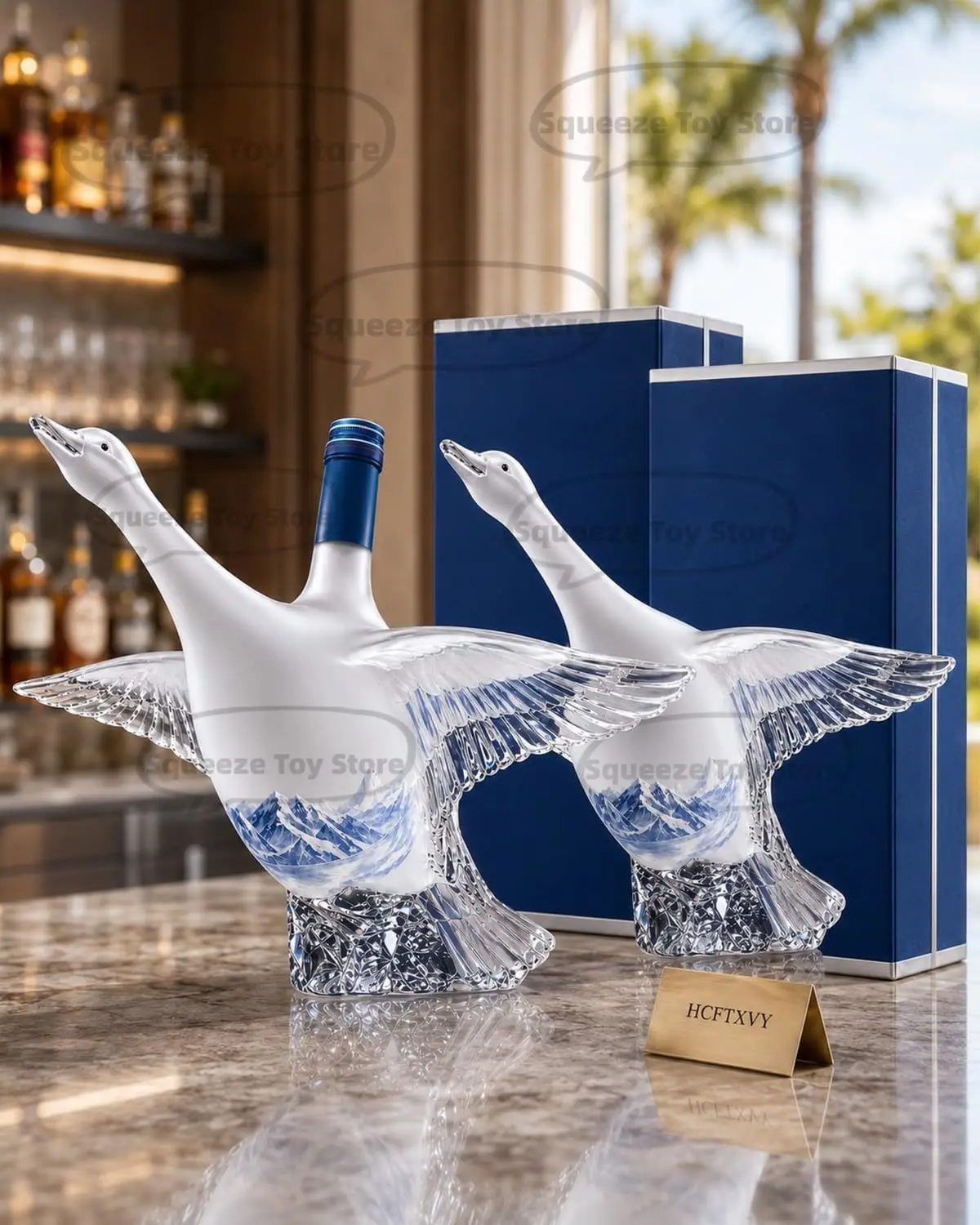 2026 New 30th Anniversary 3D Sculpted Vodka Bottle,Vodka Goose Glass Whiskey Bottle,Transparent Liquor Decanter For Bar, Home