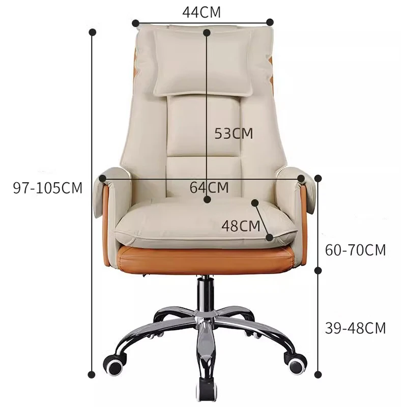 Minimalist White Office Chair Comfy Footrest Swivel ﻿mobile Gaming Chair Stylish High Back Silla Escritorio Home Furniture