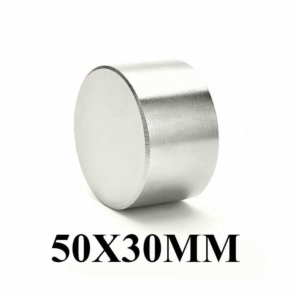 1PC N52 Stronge Magnet 50x30 Round Neodymium Magnet Powerful Magnetic Rare Earth Permanent Imanes de Neodimio aimant