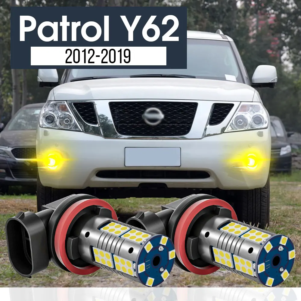 

2pcs LED Fog Light Lamp Blub Canbus Accessories For Nissan Patrol Y62 2012-2019 2013 2014 2015 2016 2017 2018