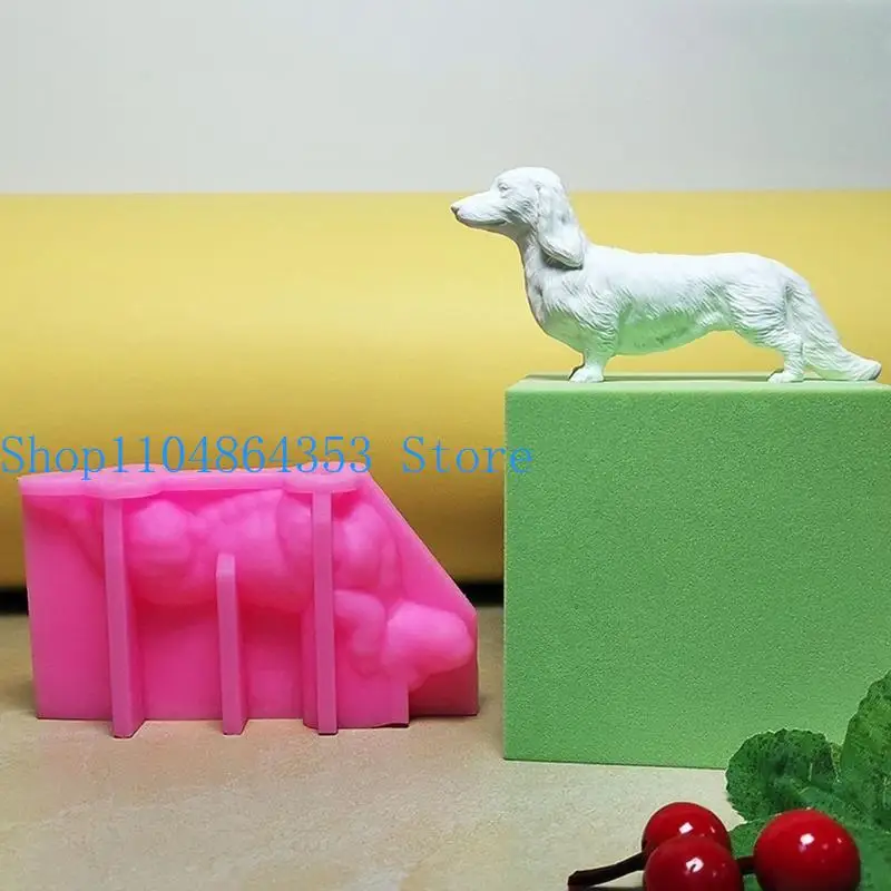 

Dachshund Silicone Casting Mold Versatile Wiener Dog Silicone Mold for Handmade Figurines and Scented