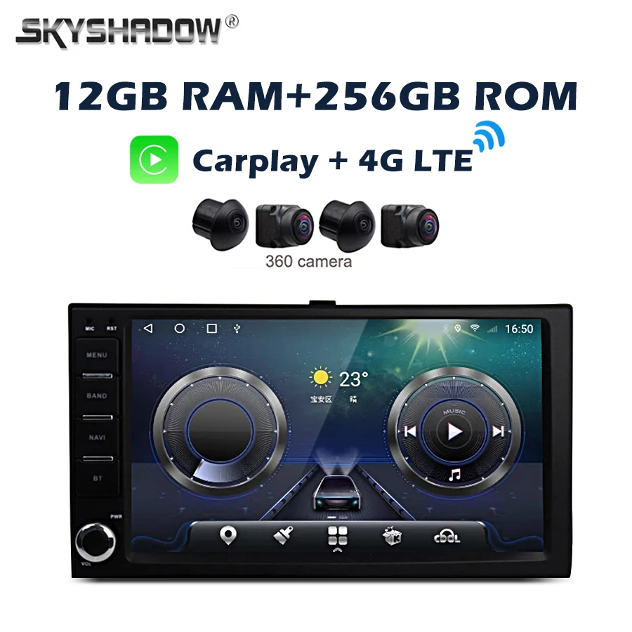 

4G LTE 12G+256G Carplay Auto Android 14 IPS Car DVD Player GPS WIFI Bluetooth Radio for Kia Cerato Sportage CEED Sorento Optima