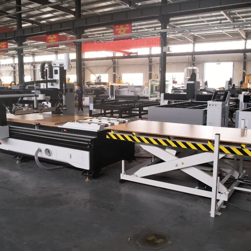 Atc Cnc 1325 Automatic Tool Change Spindle Cnc Router With Loading Unloading
