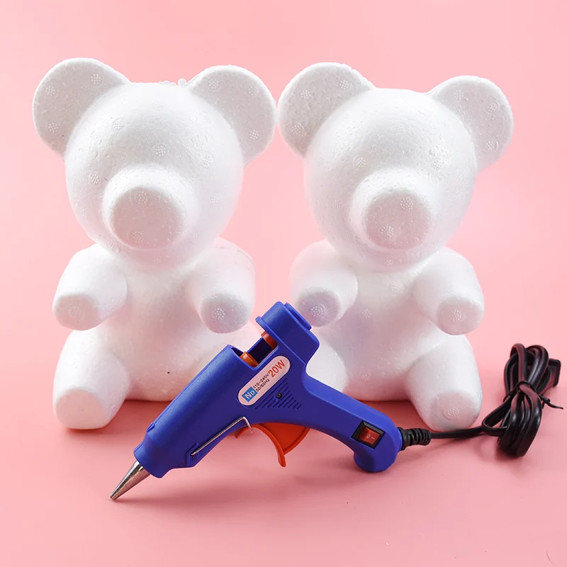 20 cm/30 cm Künstliche Blumen Blase Teddybär der Rosen Form DIY Geschenke Polystyrol Styropor Hochzeit Valentinstag Geschenk – Detail 15