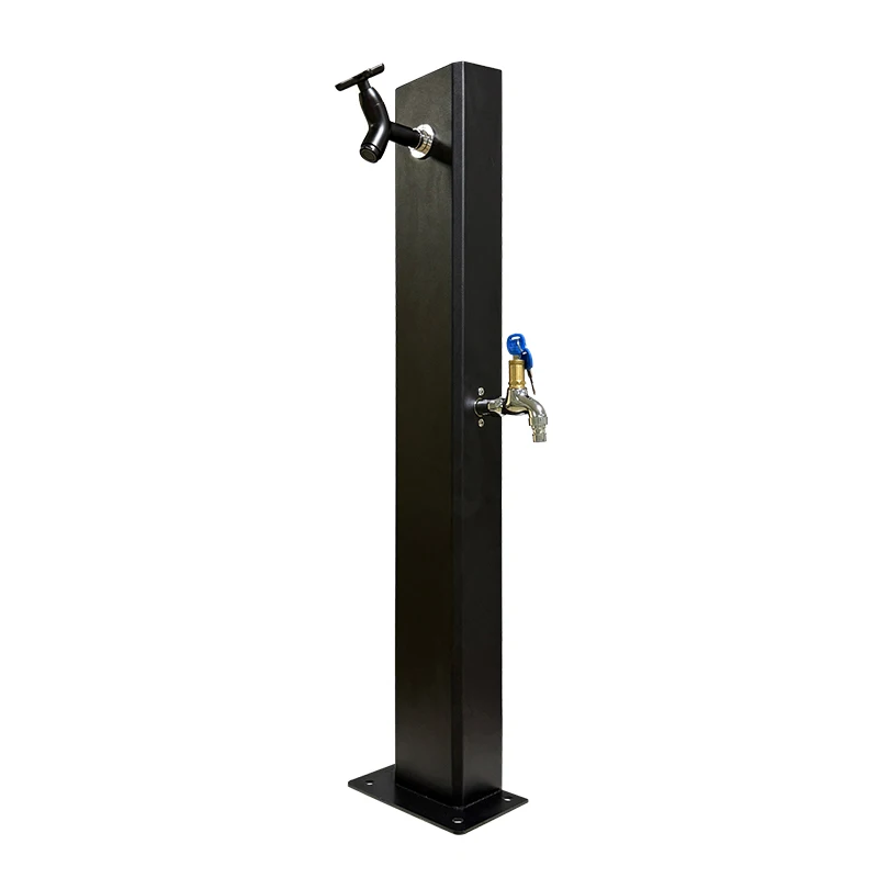 1pcs Black 90 High Quick-disassembly Outdoor Column Faucet for Garden, Anti-theft Design, High Temperature Paint, Water Pedestal