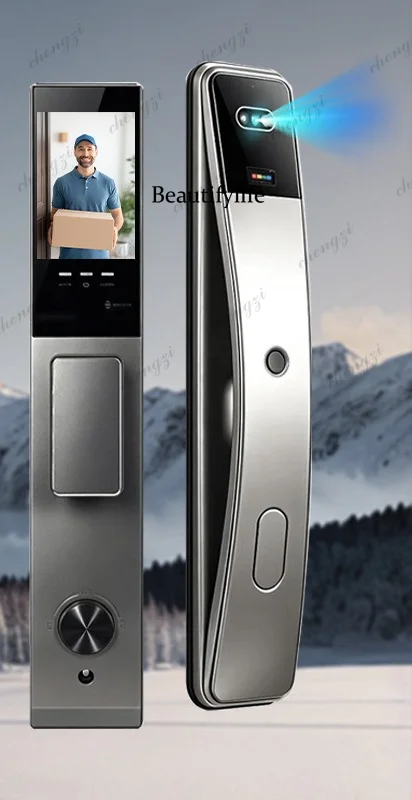 New facial recognition smart door lock Automatic fingerprint lock Household anti-theft door, smart lock