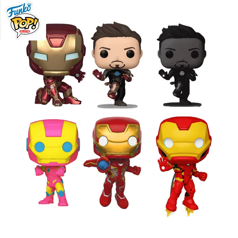 

Funko POP Original Marvel Iron Man Anime Figure Tony Stark Action Figure Toys for Boys Girls Gift Collectible Model Ornaments