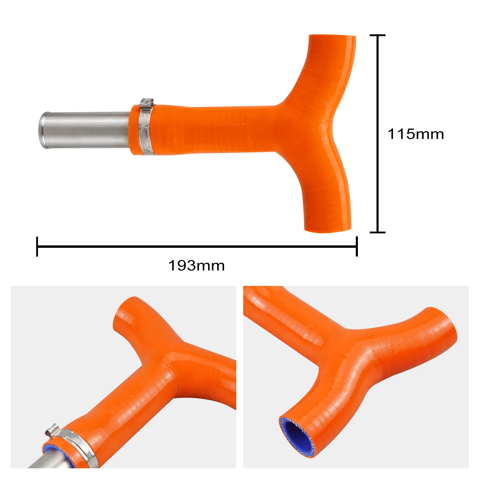 

NICECNC For KTM EXC 300 2020-2023 EXCF 350 EXC 450 XCW 300 193MM Frame T-Piece Radiator Hose Kit SX125 SXF 450 SXF 250 2019-2022