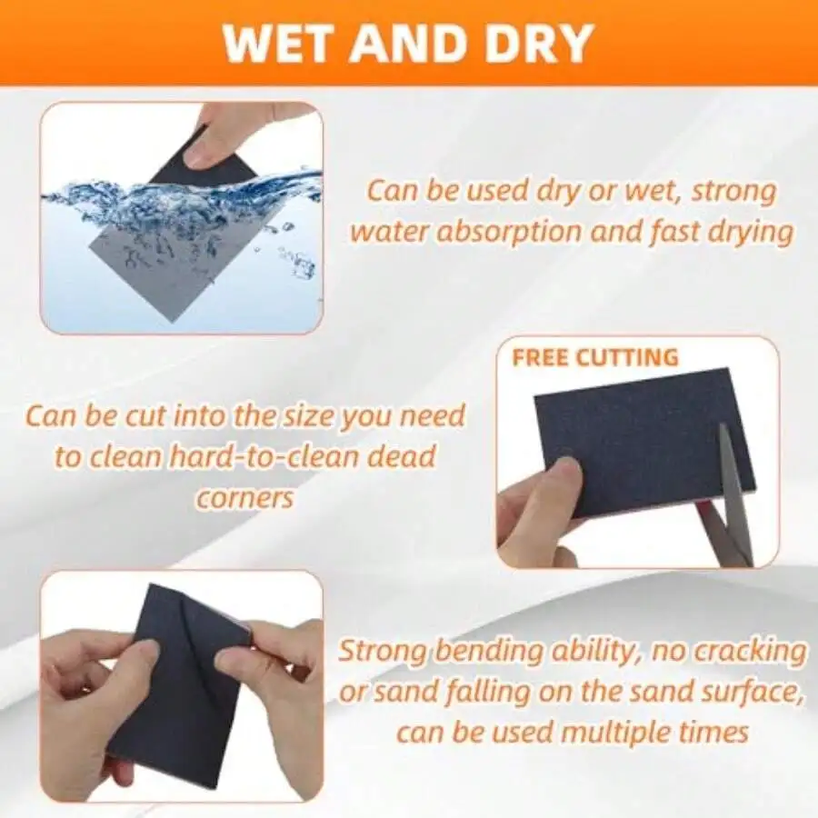 

20Pcs 1200 Grit Ultra Fine Sanding Sponge Set For Wood Metal Furniture Drywall Polishing