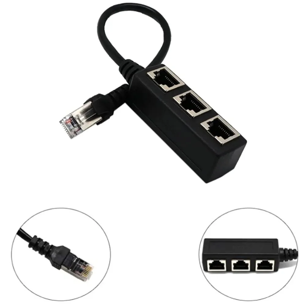 

New Female LAN Network Cable Splitter for Cat5 Cat6 Extension RJ45 Ethernet Splitter Cable with 1 Port Male To 3 Ports