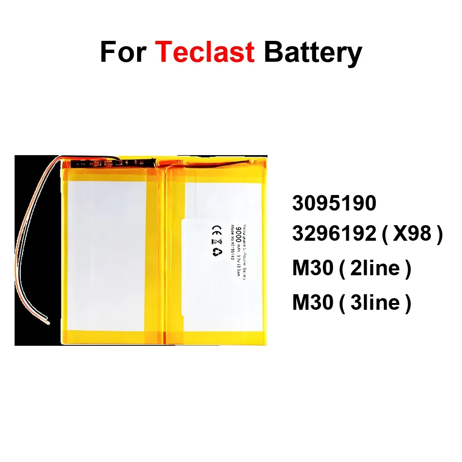 Высокоэффективный аккумулятор для ноутбука 8000-9000 мАч для Teclast 3G M30 X98 2 3, аккумулятор для планшетного ПК X 98