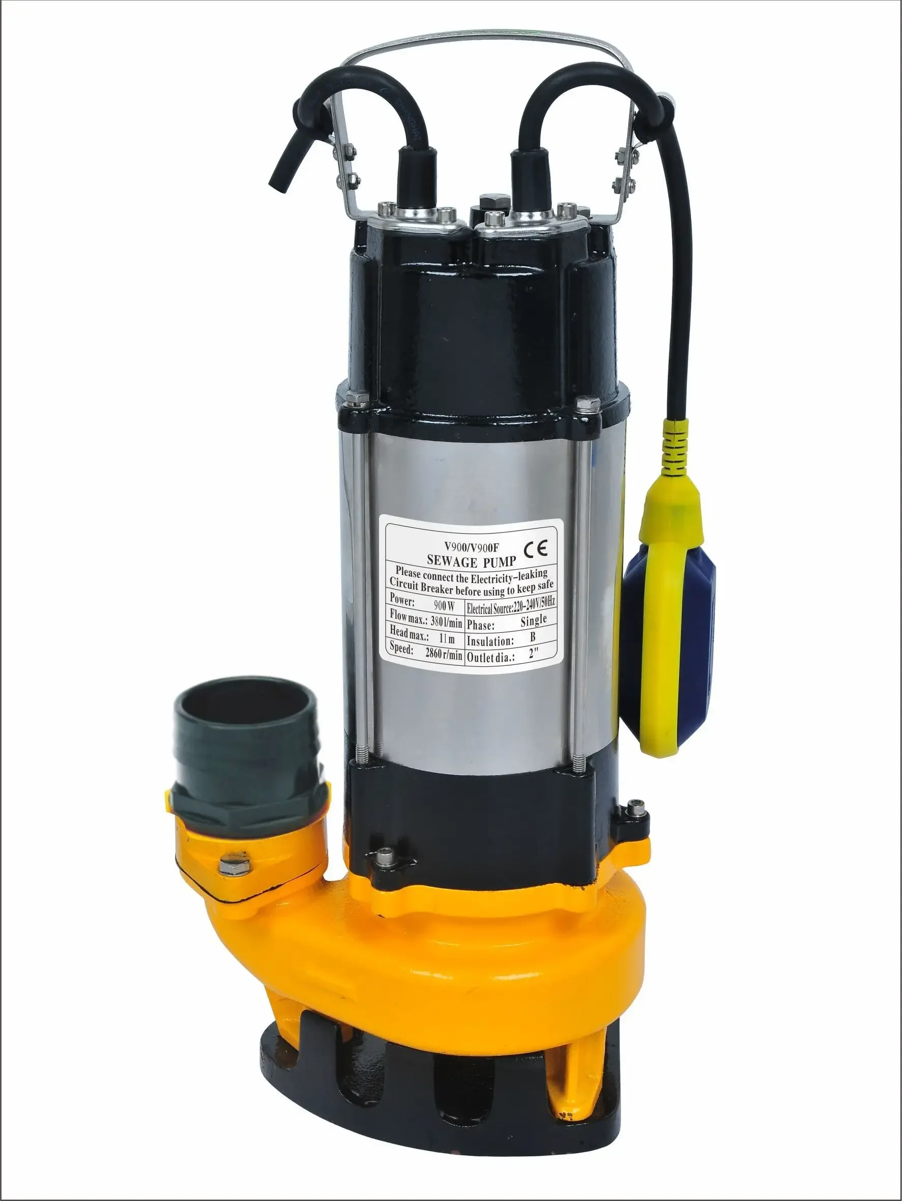 V180 single three-phase automatic small non-clogging sewage discharge large flow anti-blocking submerged sewage lifting pump