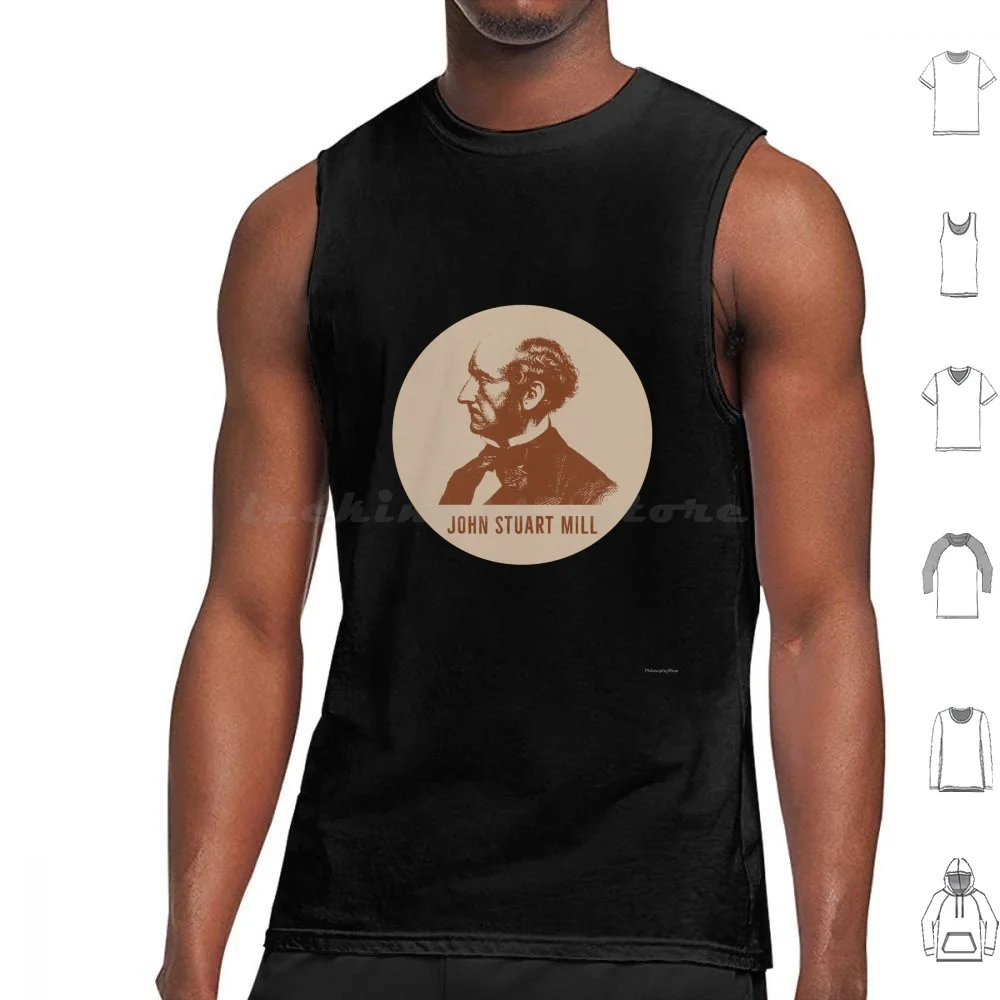 John Stuart Mill Classic Philosophy Tank Tops Print Cotton John Stuart Mill Js Mill Utilitarian Utilitarianism Classic