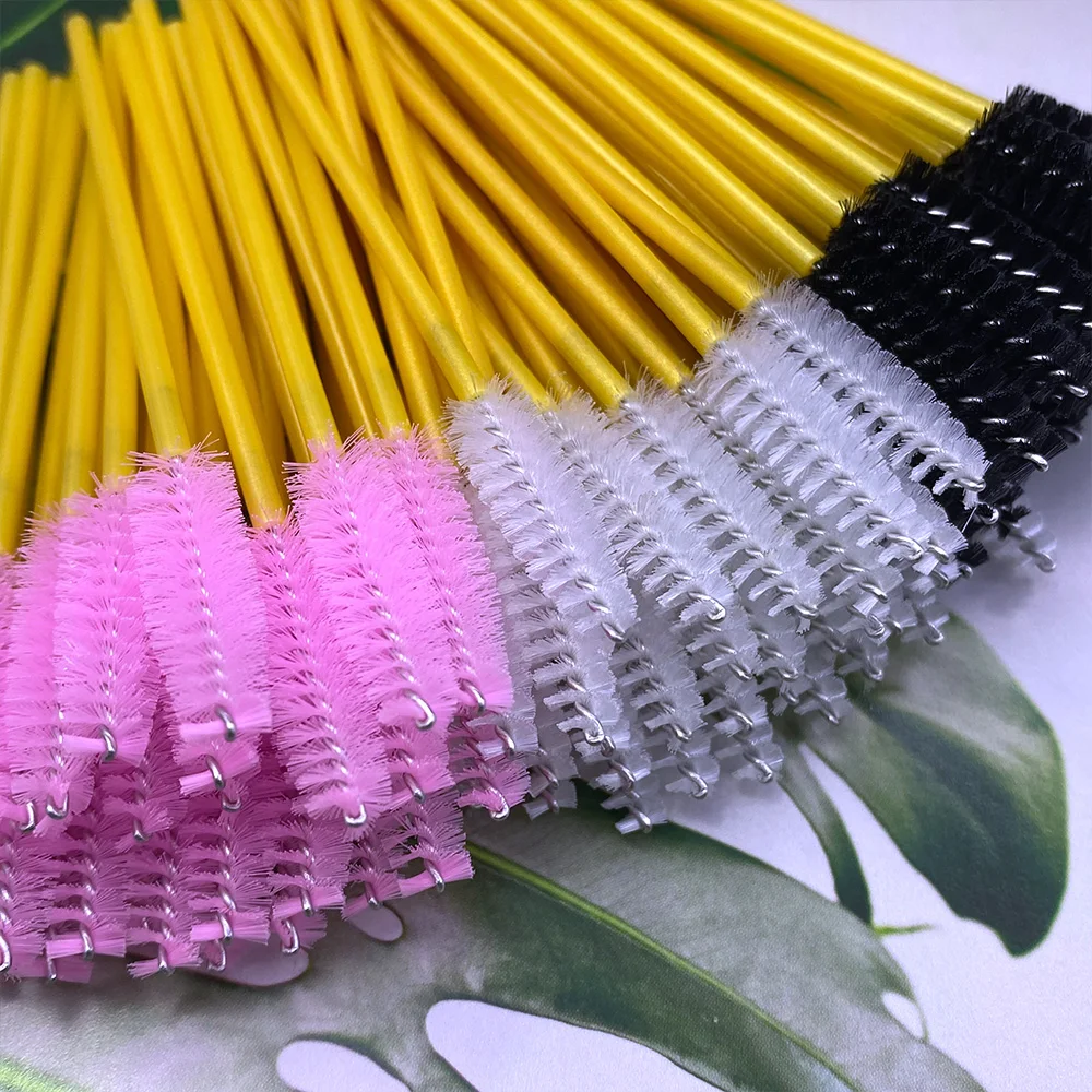 Zanse 500 قطعة من عصي الماسكارا للاستعمال مرة واحدة، فرشاة رموش Spoolies لتمديد رموش العين، وفرش المكياج، أداة مكياج