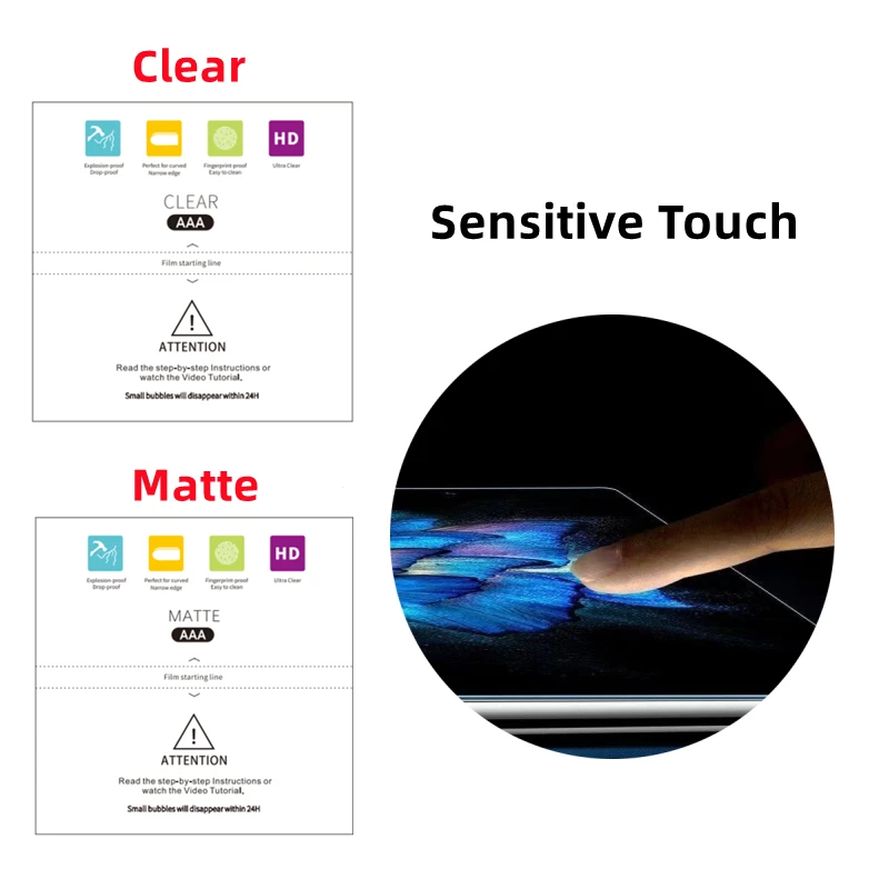 Inner + Outer Clear Hydrogel Film For Honor Magic V2 Matte Protective Film Folding Phone Honor Magic V2 HD Screen Protector