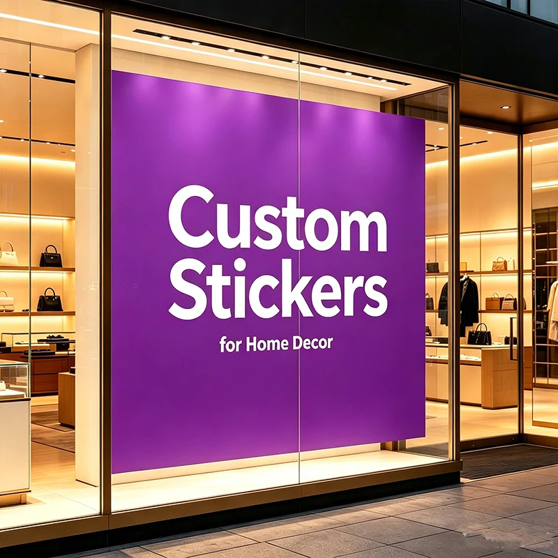 Custom Stickers Waterproof Self-adhesive for Store Window Glass Door Gatepost Package Discount Promotion Business Activities