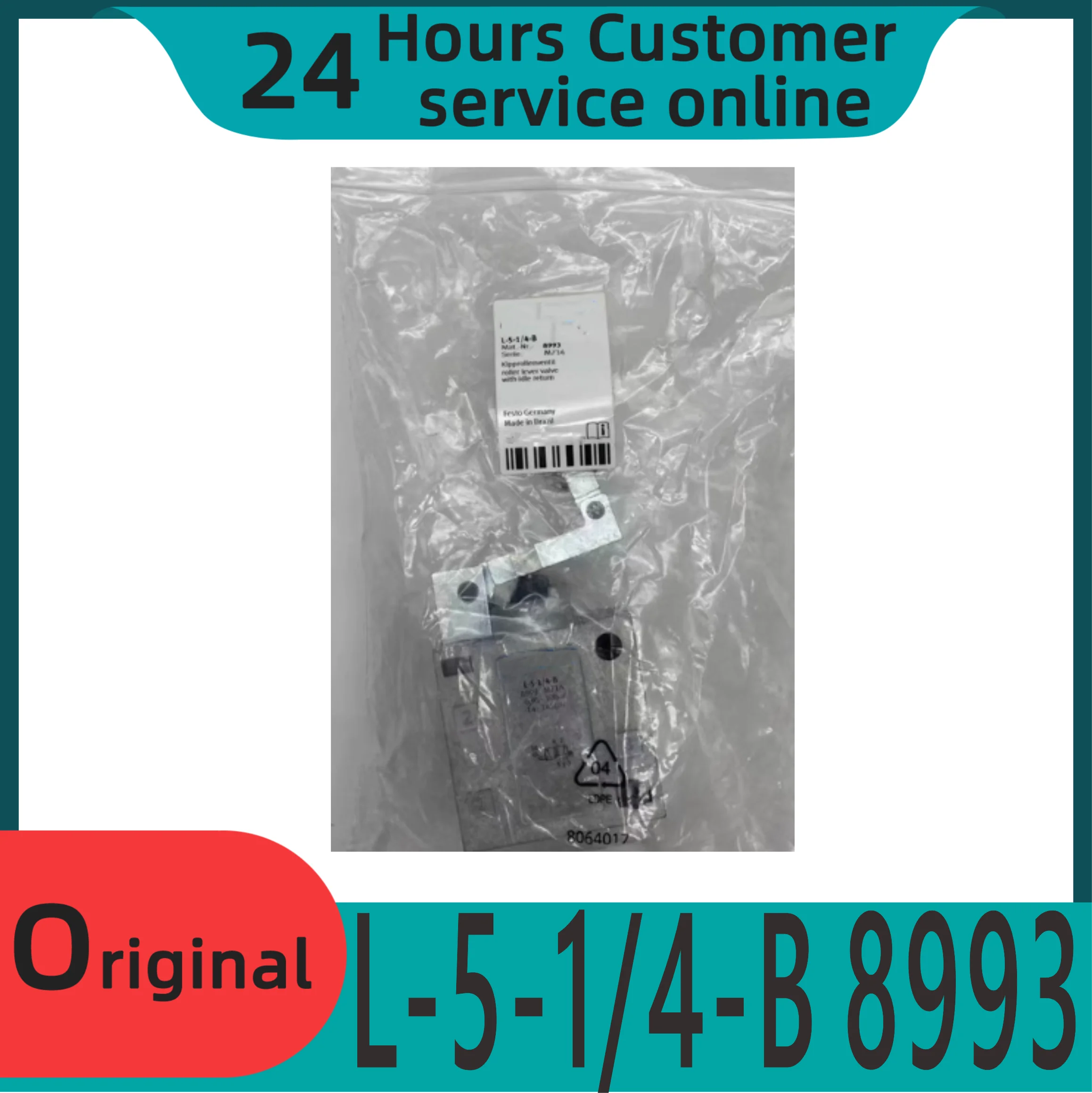 

Brand new original swing handle valve with idle reset L-5-1/4-B 8993 two position five way valve