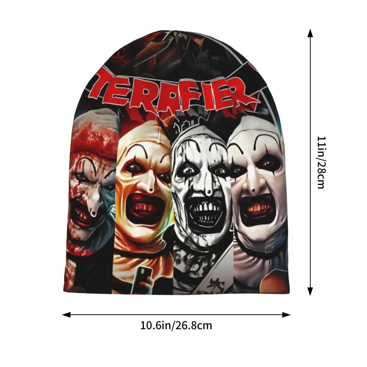 Terrifier Clown Faces Cap Casual Unisex Outdoor Skullies Beanies Hat Spring Warm Dual-use Bonnet