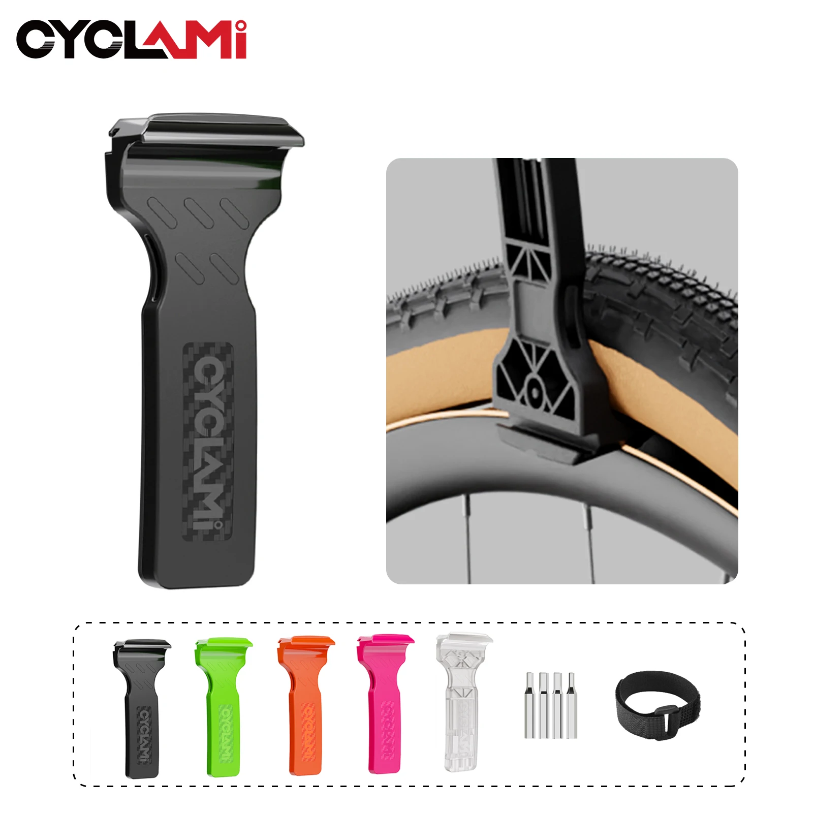 CYCLAMI المحمولة إطار دراجة رافعة إطار دراجة إصلاح مزيل رافعة خفيفة الوزن إطار ركوب الدراجات أداة إصلاح تفكيك بسرعة