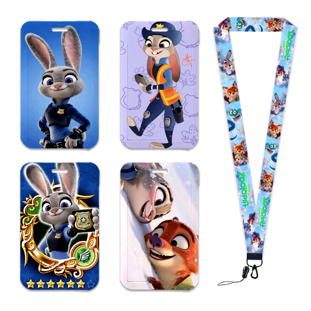 

Новый держатель для карт по мотивам фильма Disney «Зоотопия», студенческий шнурок-держатель для карт, брелок для девочек и детей, ремешок-держатель для карт и бейджей, подвеска-шнурок, обложка для паспорта