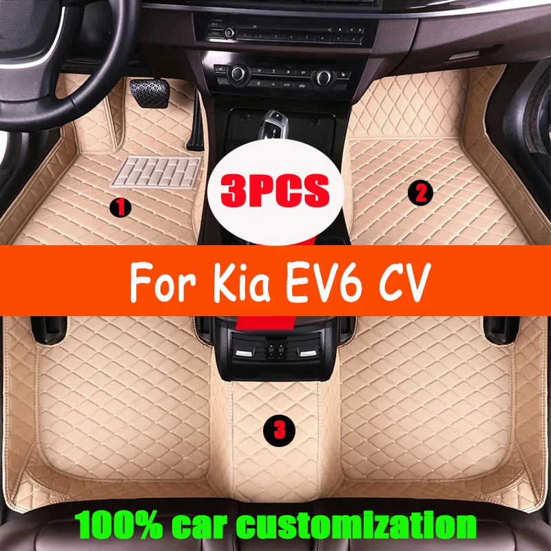 

Car Floor Mat For Kia EV6 CV 2022 2023 2024 Electric Coche Waterproof Cat Mats Set Tapetes Para Carro Car Accessories Decoration