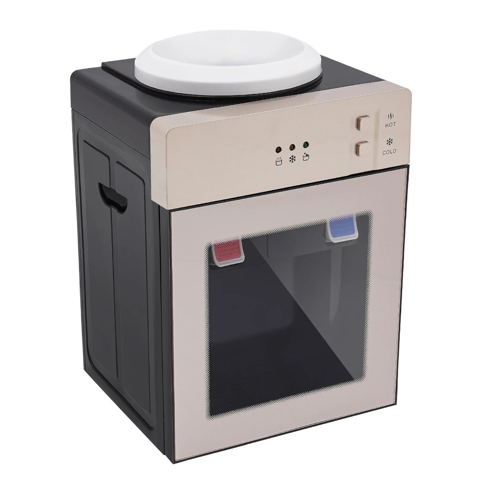 

Top-Loading Countertop Water Dispenser, 5-Gallon Tabletop Water Dispenser, 500W 110V Hot and Cold Gold Water Dispenser