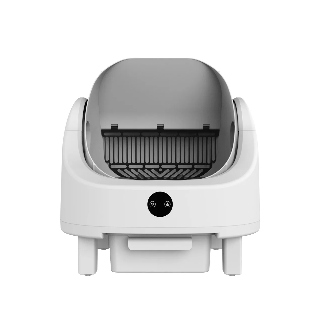 Open Automatic Self-Cleaning Cat Litter Box for Large Cats Smart Electric Toilet with One-Touch Waste Removal