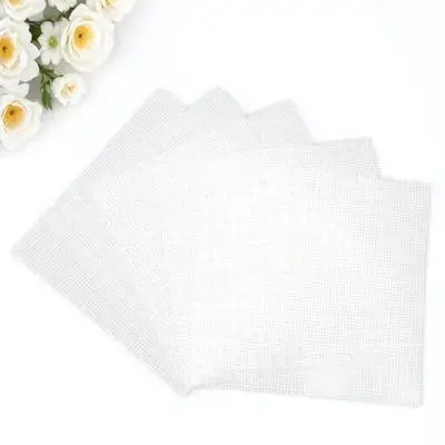 5Pcs Plastic Mesh Sheets for Bag Making Smooth Surface DIY Craft Material Embroidery Grid Sheets Sewing Plastic Canvas Bag Mesh