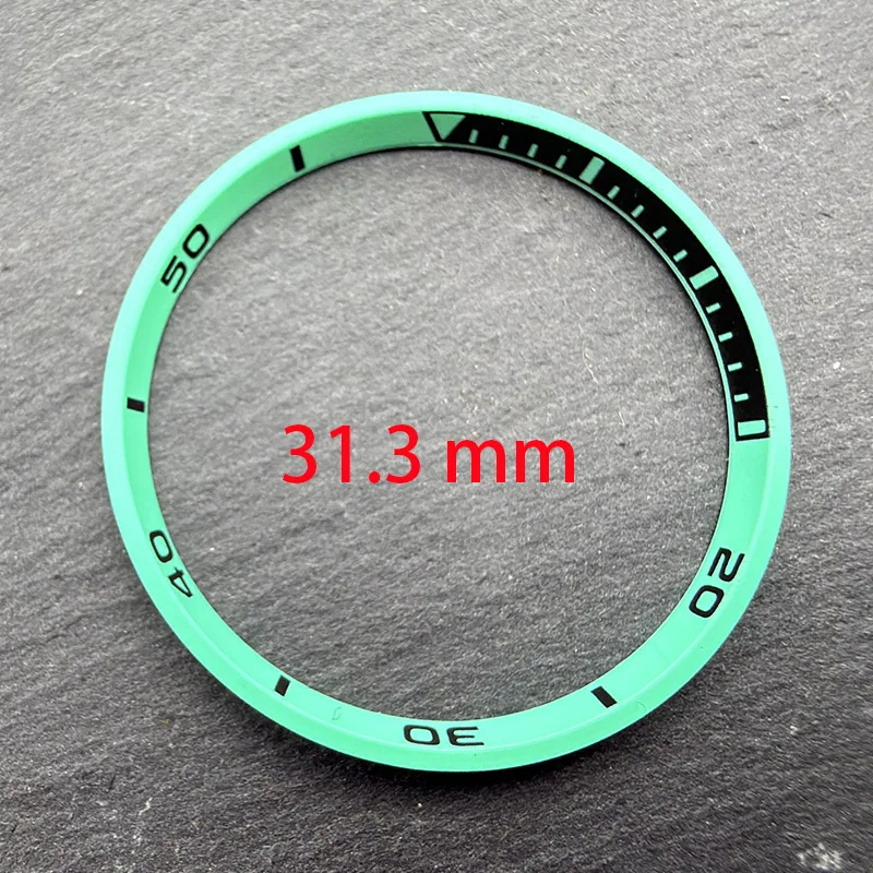 31.3mm*28mm Watch Chapter Ring Watch Case Inner Ring Fits King Samurai Turtle Abalone Case NH35 NH36 Movement Watch Case Parts